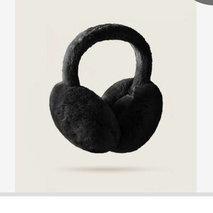 Black fur earmuffs